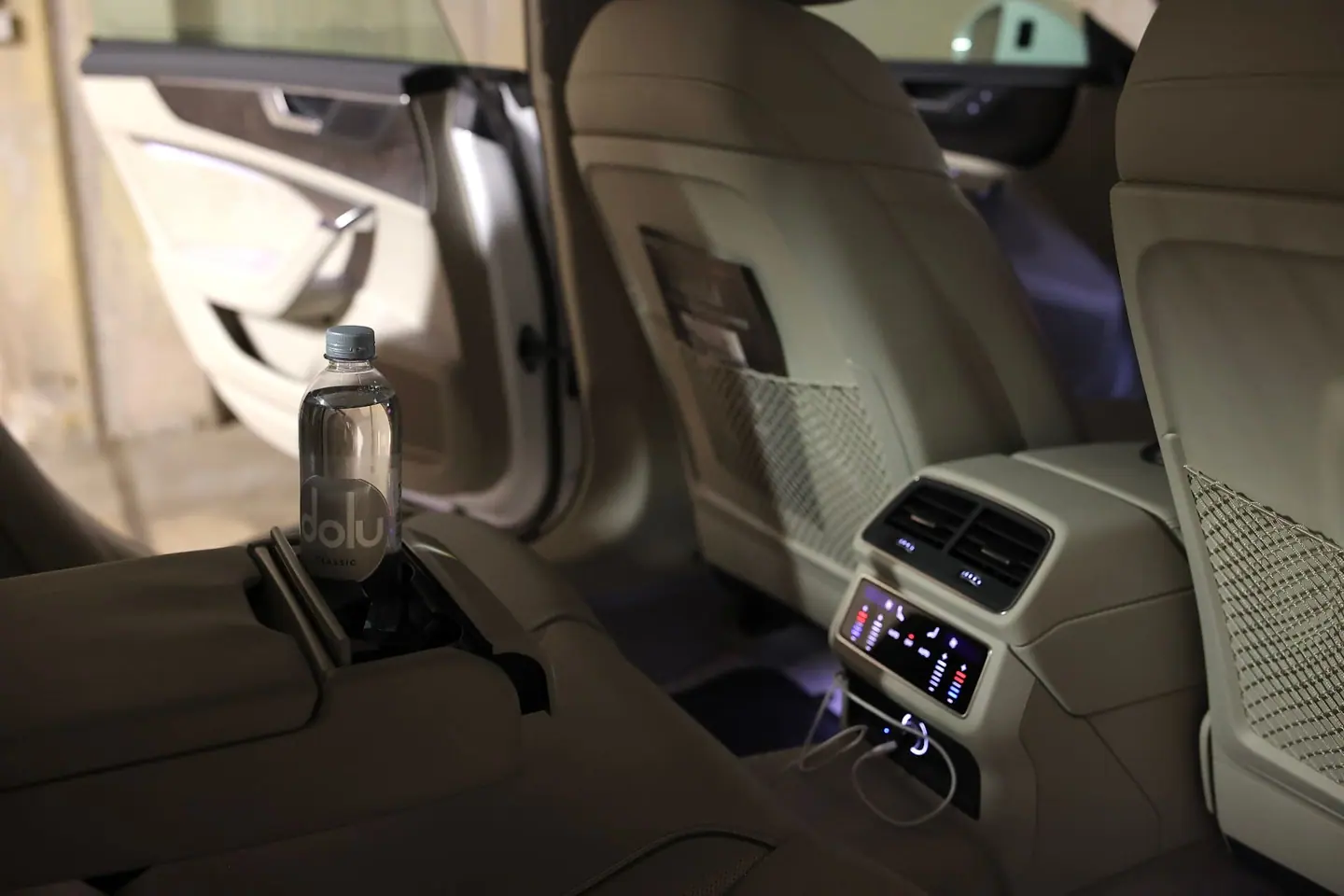Audi interior with premium leather upholstery